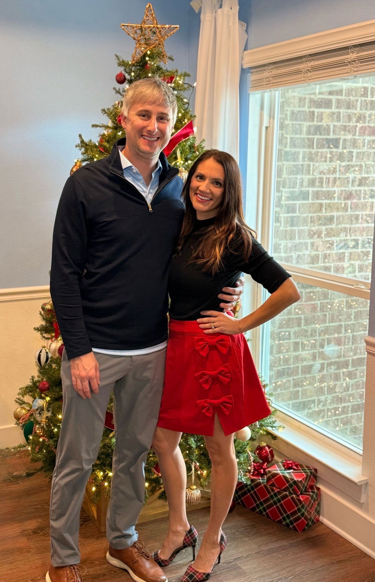 Holiday outfits for Christmas pictures and Christmas parties women’s skirts and heels and men’s holiday outfits 

#LTKHoliday #LTKCyberWeek #LTKWedding