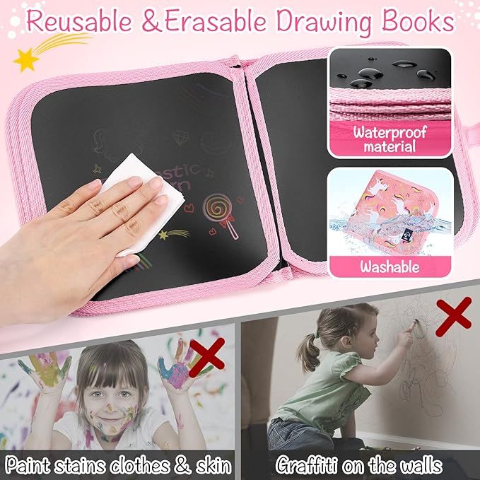 Boys Girls Portable Erasable Waterproof Blackboard Graffiti Book Drawing Tablet Toys - Road/Airpl... | Amazon (CA)