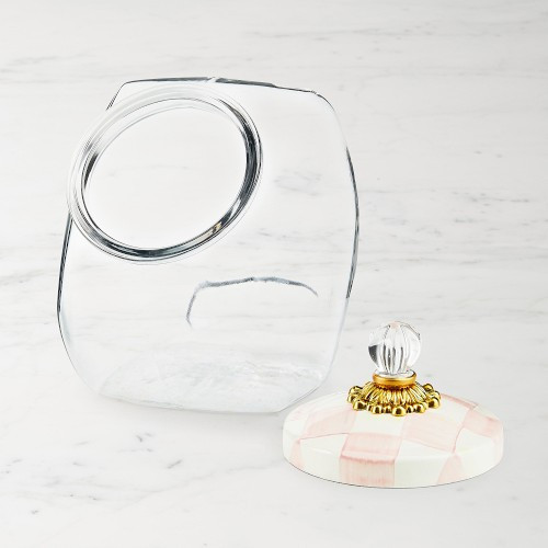 MacKenzie-Childs Rosy Check Enamel Cookie Jar | Williams-Sonoma