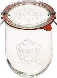 Weck Tulip Jar - Sour Dough Starter Jars for Sourdough - 1 x WECK 745 Large Clear Jar with Glass ... | Amazon (US)
