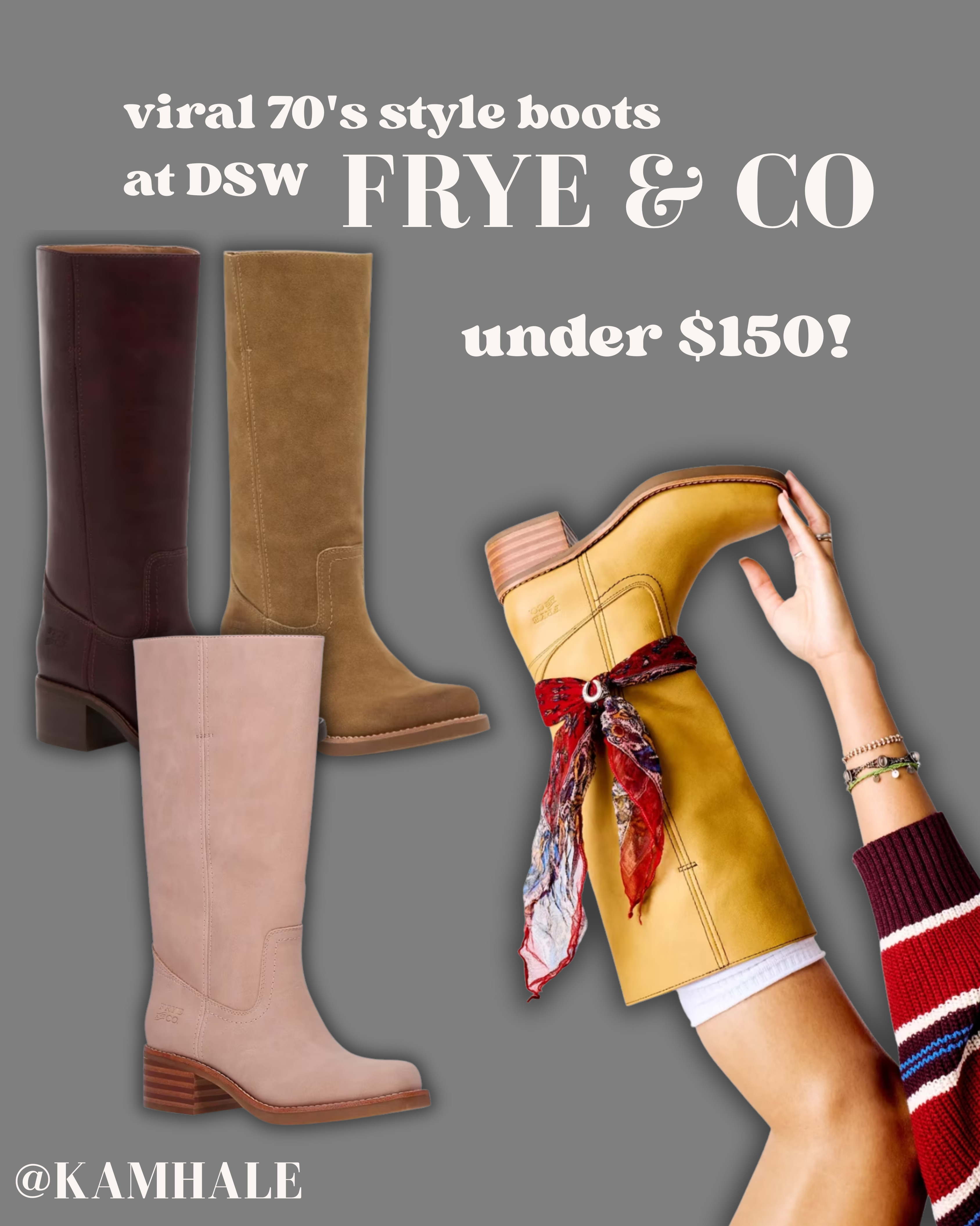 the vibes for spring? donna pinciotti & jackie burkhart 🤭 love these affordable frye & co 70’s inspired miranda western campus boots, and they come in so many colors! 

#LTKSaleAlert #LTKgrwm #LTKootd