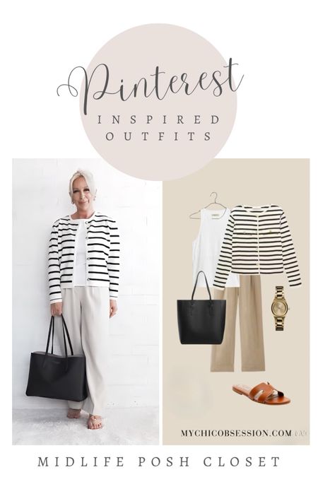 Pinterest Inspired Outfits - Striped Lady Coat Cardigan (on right is MyChicObsession):

Over 50 / Over 60 / Over 40 / Classic Style / Minimalist / Neutral / European Style


#LTKover40 #LTKSeasonal #LTKstyletip