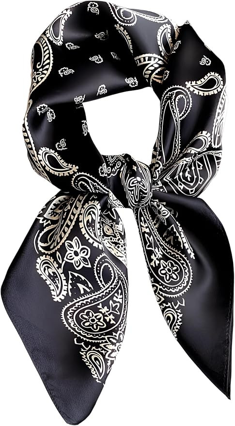 Hair Bandanas Scarf For Women Lightweight Fashion Neck Silk Satin Head Scarves For Sleeping Handb... | Amazon (US)