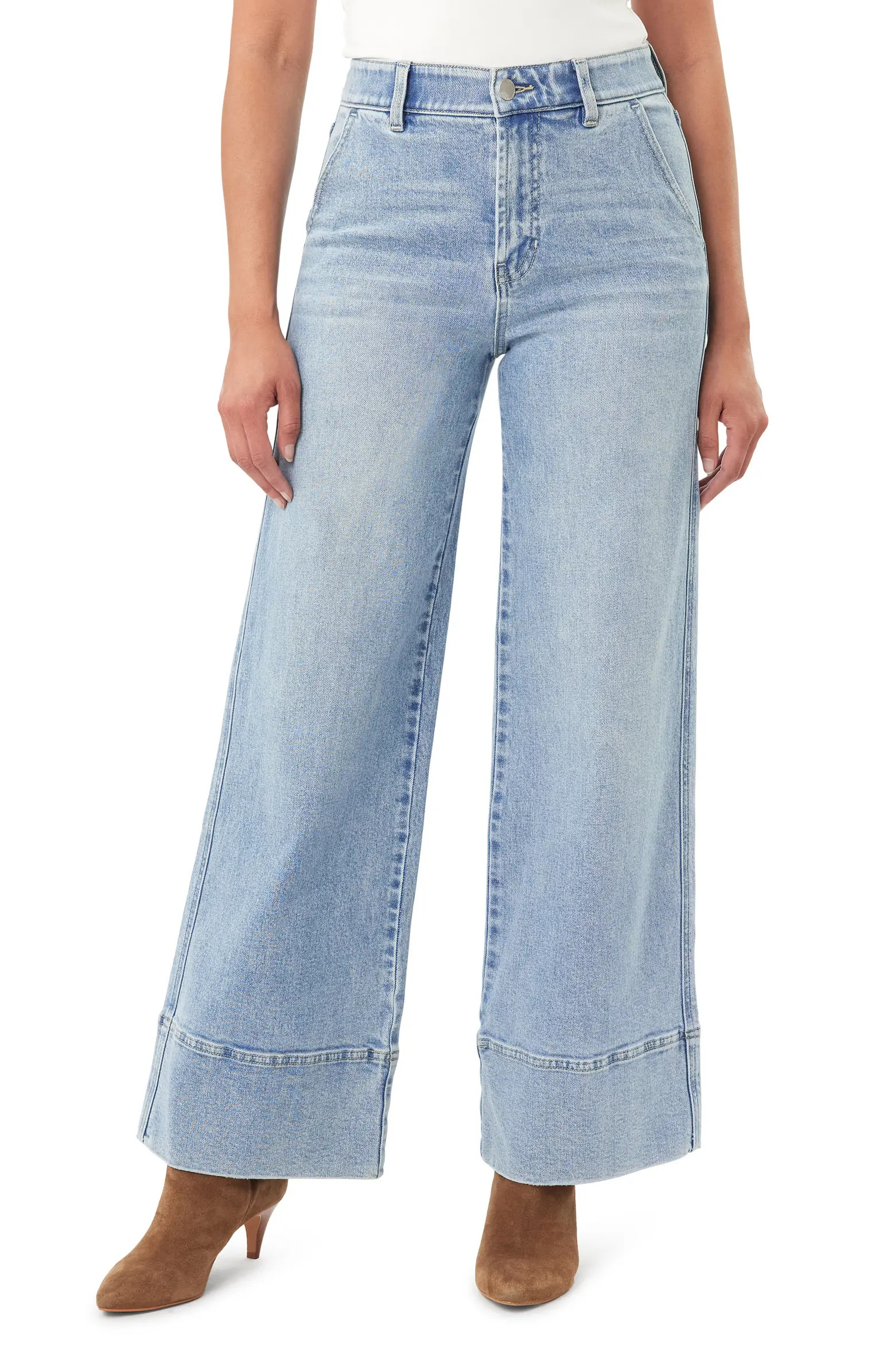 CURVE APPEAL Night in London 31-Inch High Rise Wide Leg Trouser Jeans | Nordstromrack | Nordstrom Rack