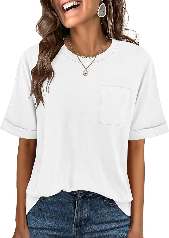 ANRABESS Womens Tops Short Sleeve Oversized T Shirts | Amazon (US)