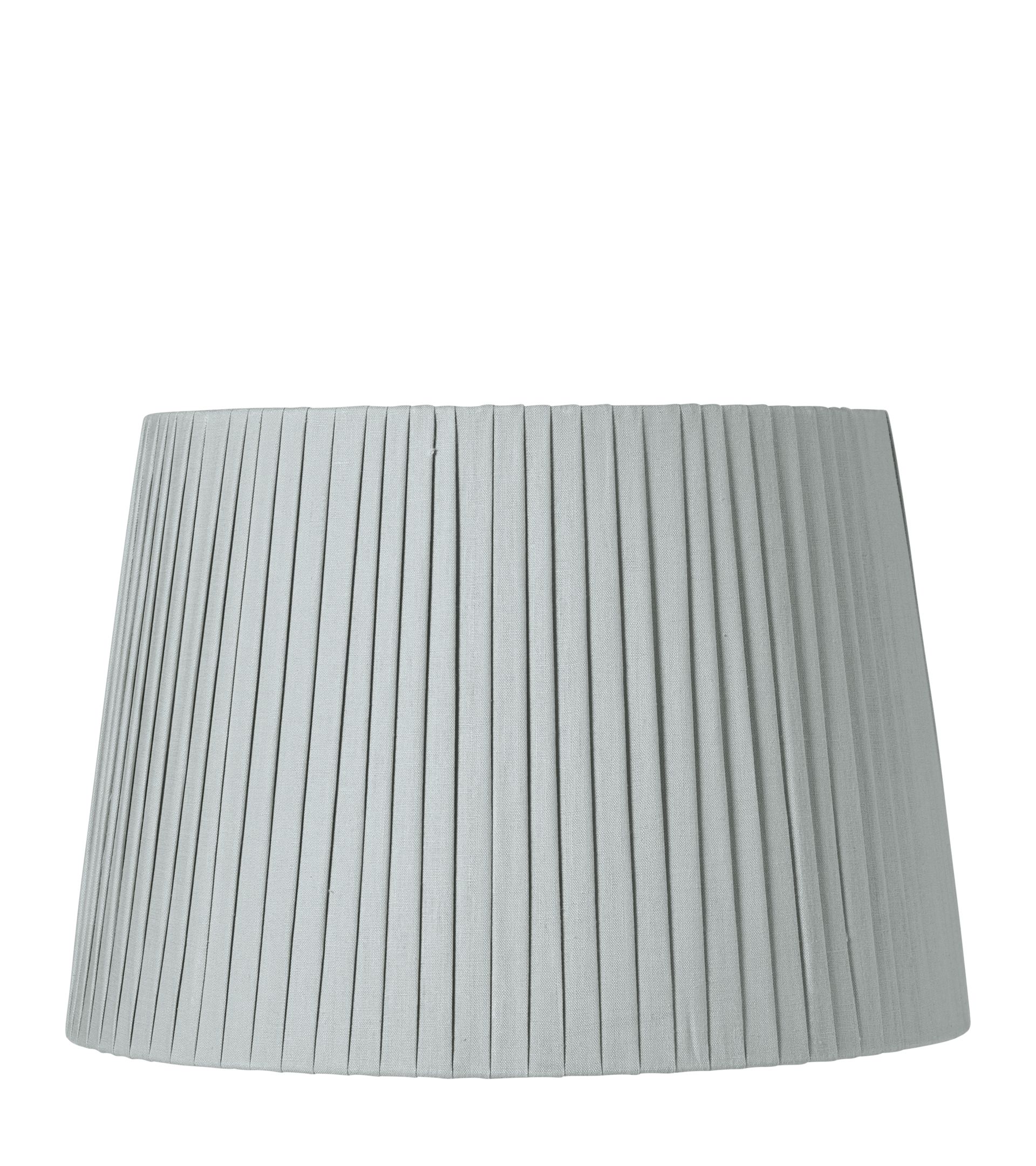 17.5in Pleated Linen Lampshade - Gray Blue | OKA US