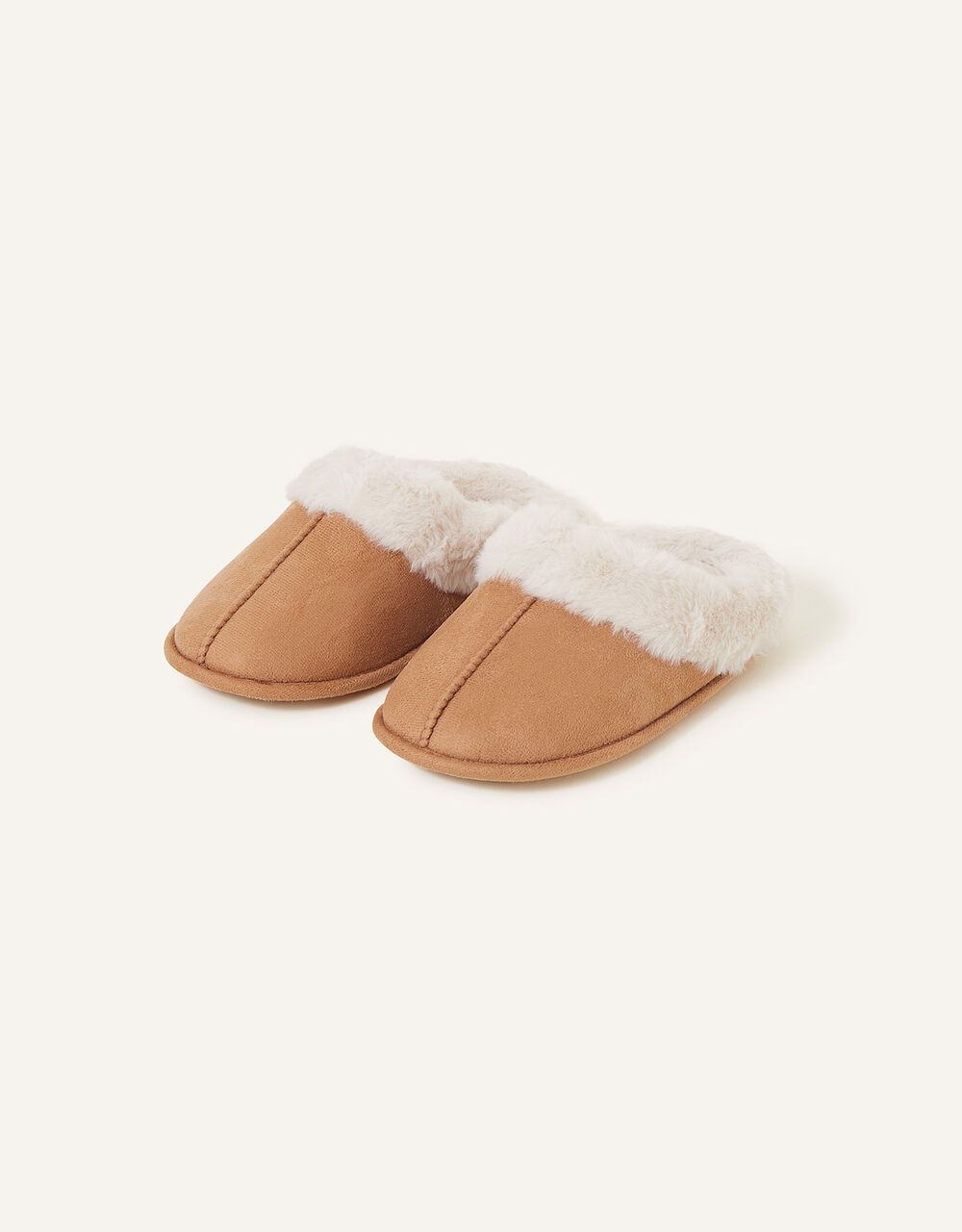 Faux Fur Mule Slippers Tan | Accessorize (Global)