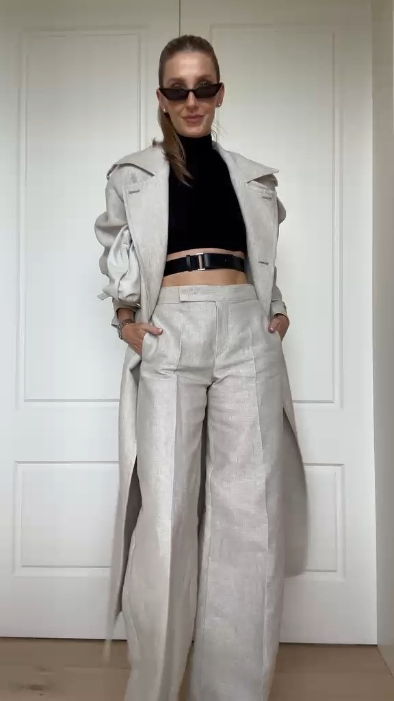 Top, pants, jacket: Max Mara 
Sunglasses: Poppy Lissiman 
Bag: A esque 

 #LTKaustralia #LTKautumn