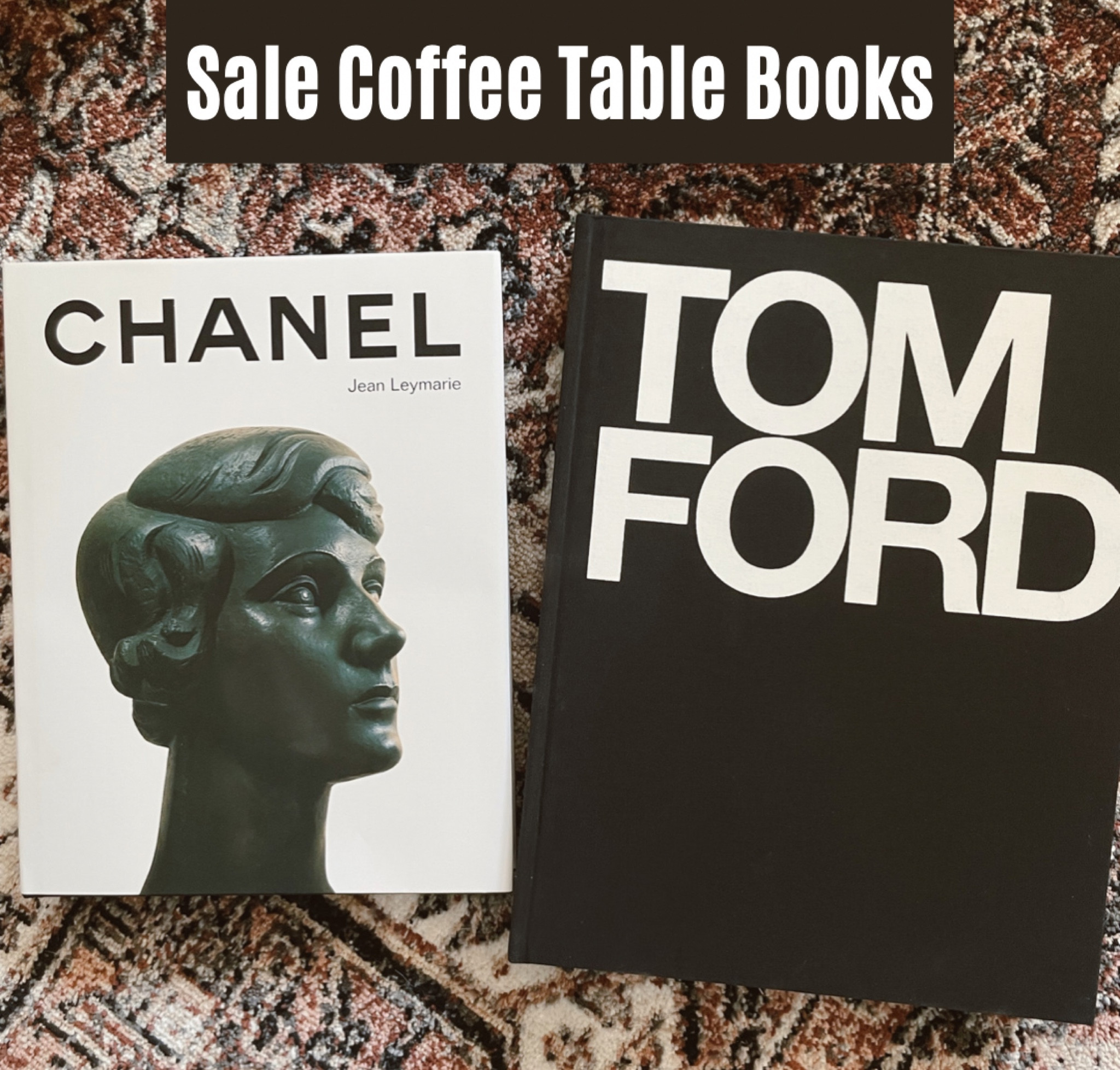 Sale coffee table books, Tom ford book, Chanel book, coffee table decor, home decor, sale home decor 

#LTKsalealert #LTKunder50 #LTKhome