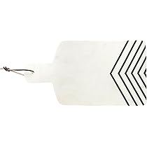 Bloomingville Marble Cheese Board with Chevron Design, White and Black | Amazon (US)