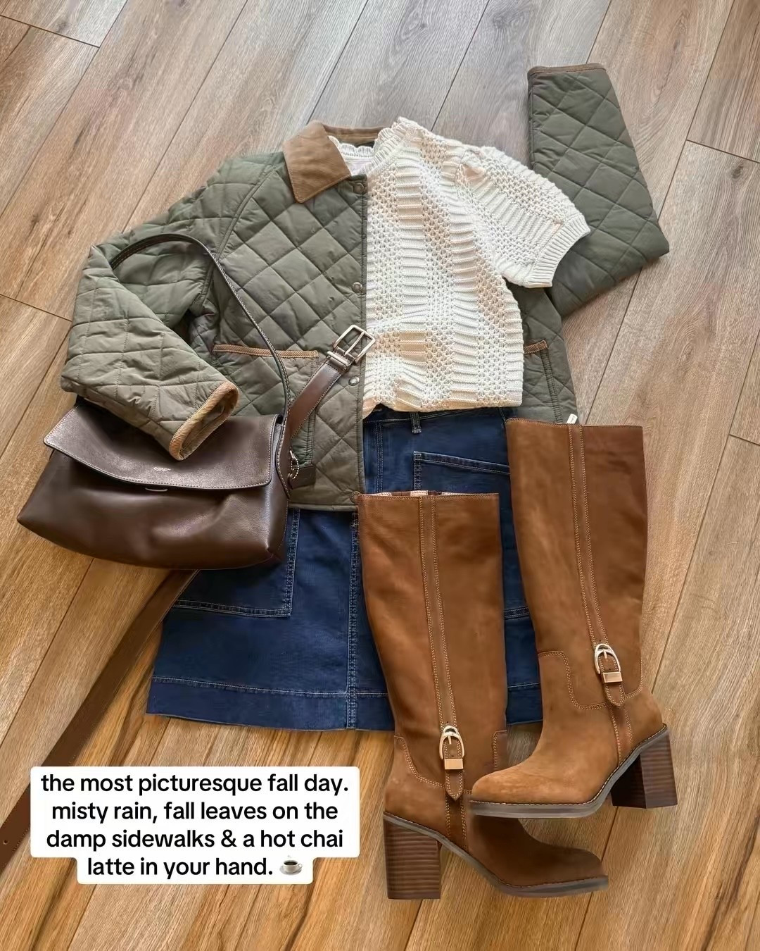 fall outfits. denim skirt outfit. fall boots.

#LTKSeasonal #LTKSaleAlert #LTKootd