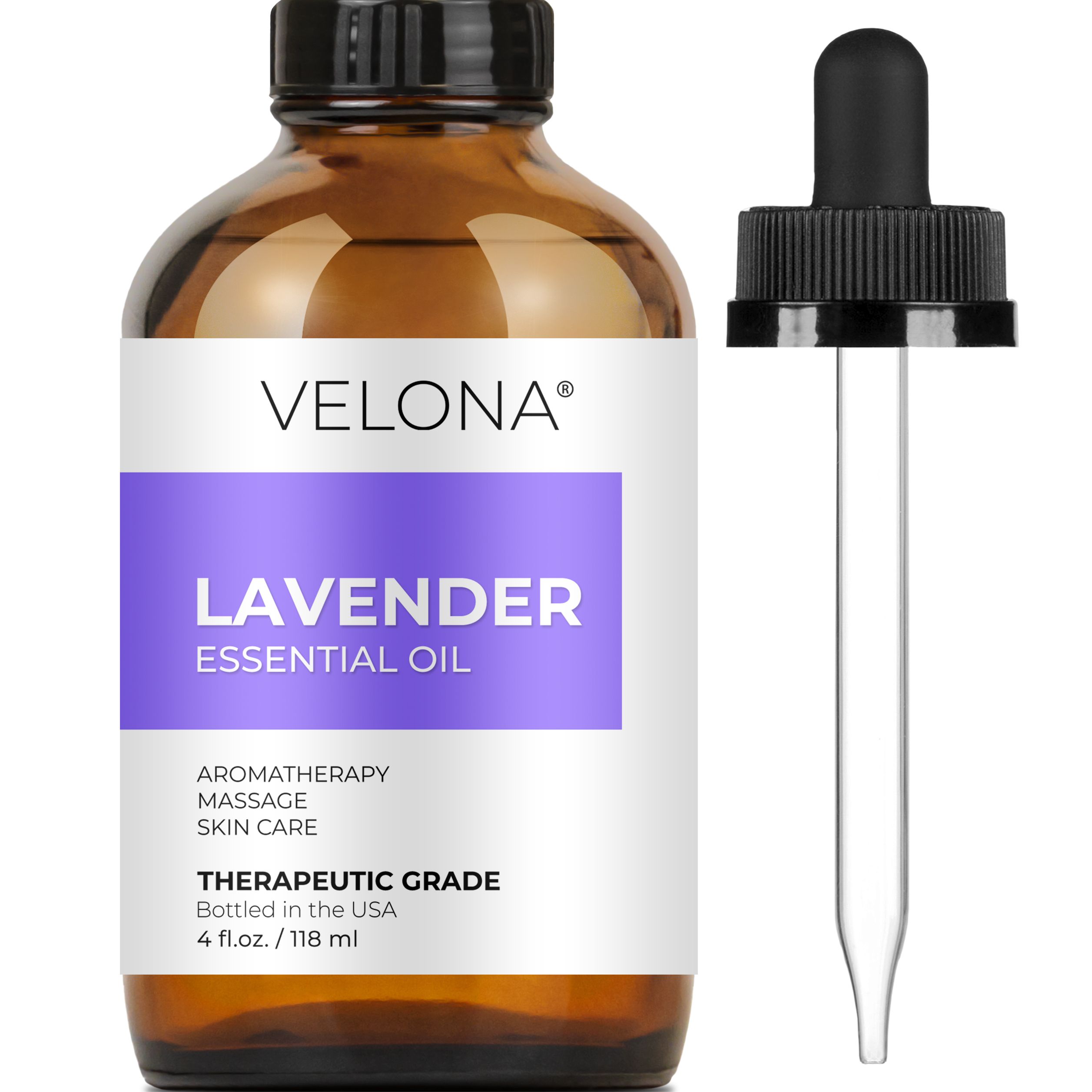 Lavender Essential Oil by Velona - 4 oz | Therapeutic Grade for Aromatherapy Diffuser - Walmart.c... | Walmart (US)