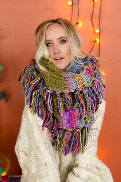 Rainbow Skies Chunky Scarf - Multi | Three Bird Nest