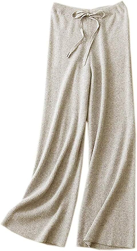 DAIMIDY Women's Cashmere Wide Leg Pants | Amazon (US)