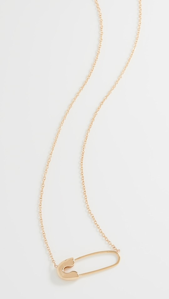 Zoe Chicco 14k Gold Safety Pin Necklace | SHOPBOP | Shopbop