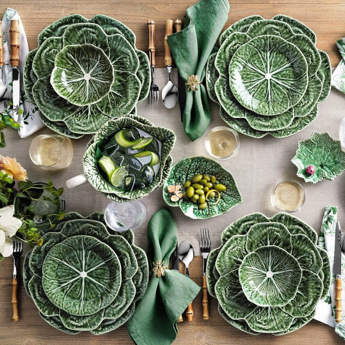 Bordallo Pinheiro Cabbage Dinner Plates | Williams-Sonoma