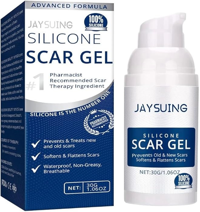 Scar Gel Scar Cream for Surgical Scars C-Section Stretch Marks Acne Injury Burns Keloids Hypertro... | Amazon (US)