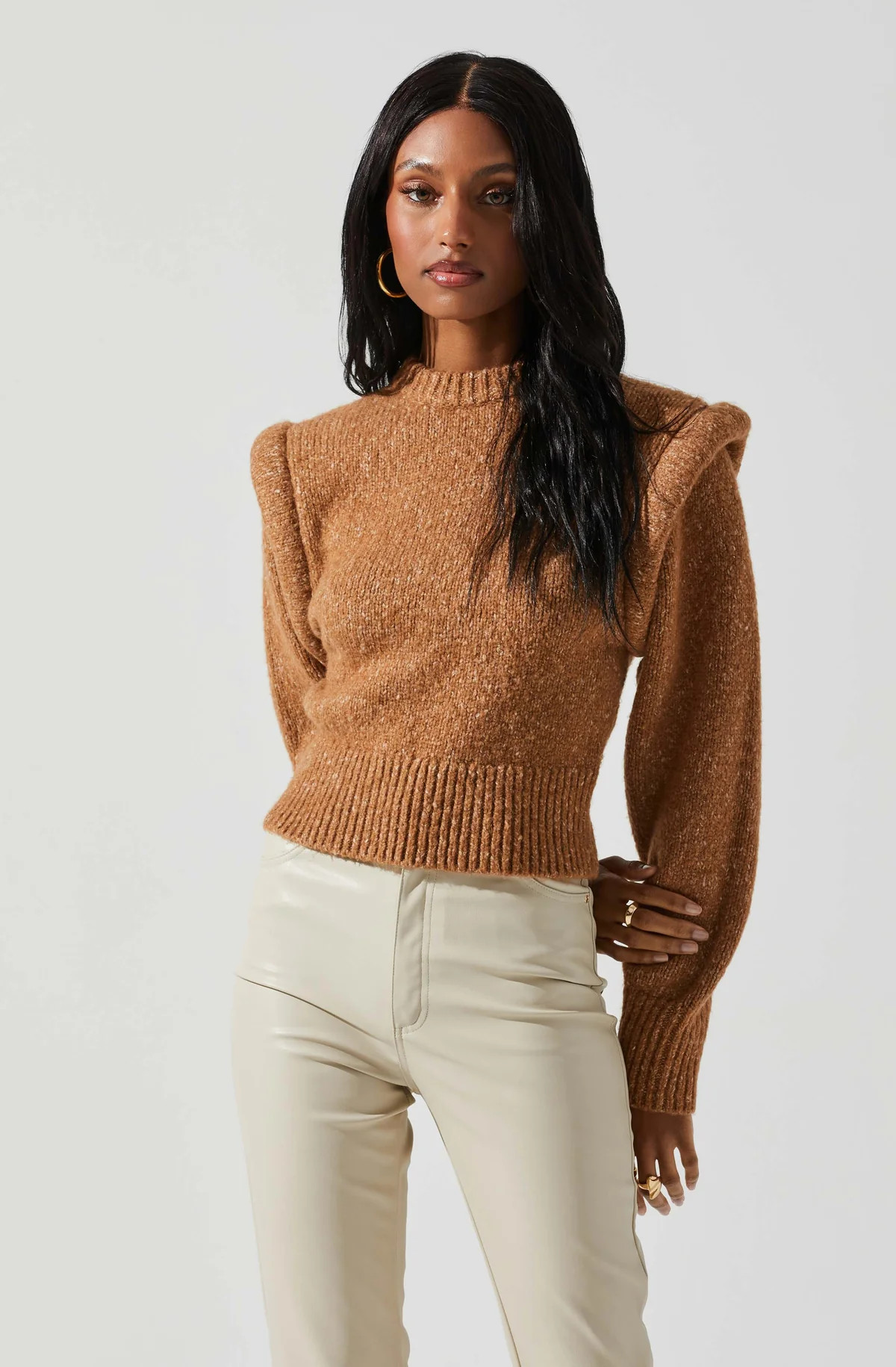 Luciana Shoulder Detail Sweater | ASTR The Label (US)