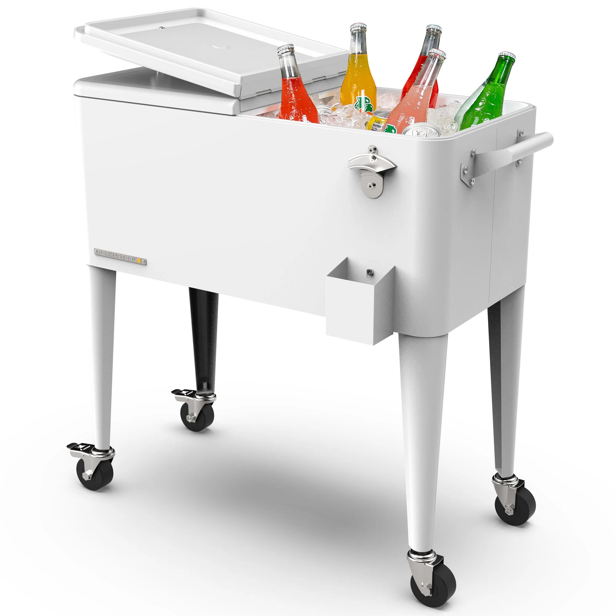 Permasteel 80-Qt Classic Outdoor Patio Cooler On Wheels | Wayfair North America