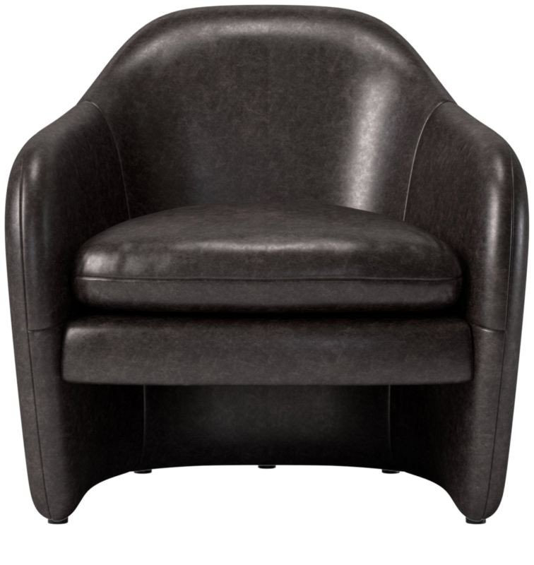 Pavia Leather Lounge Chair Bello Black | CB2 | CB2