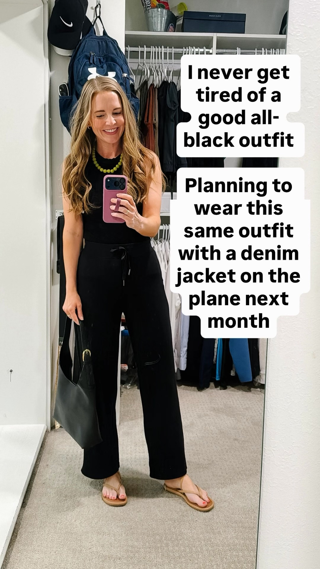 These pants are from Spanx - I’ve linked some similar ones from Amazon that are more affordable (and they have pockets which the Spanx ones don’t) 

Favorite tank for under $10