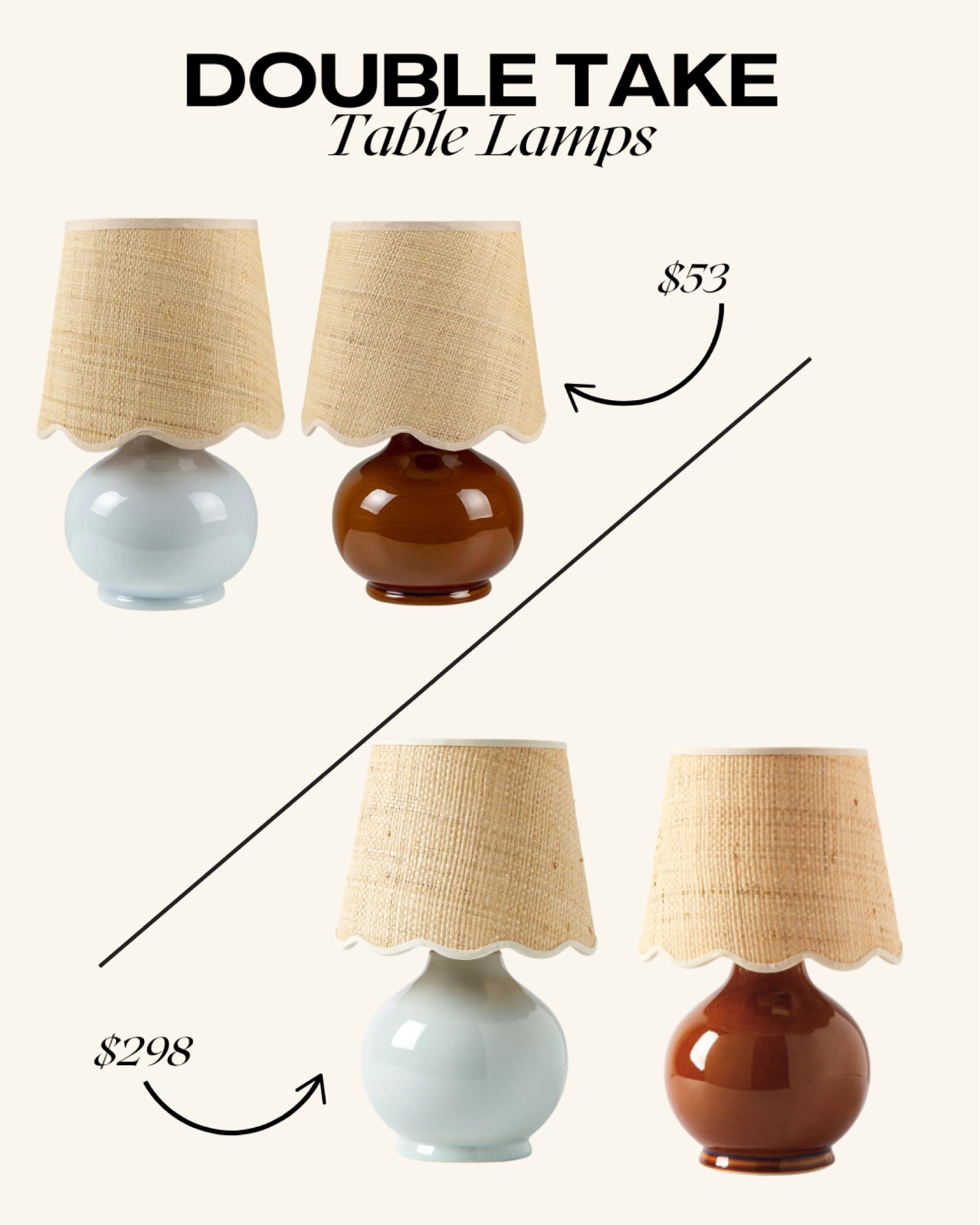 Double take on mini table lamps!

Serena and Lily, como lamp, wayfair, Amazon, home, living room, scalloped 

#LTKxWayDay #LTKStyleTip #LTKHome
