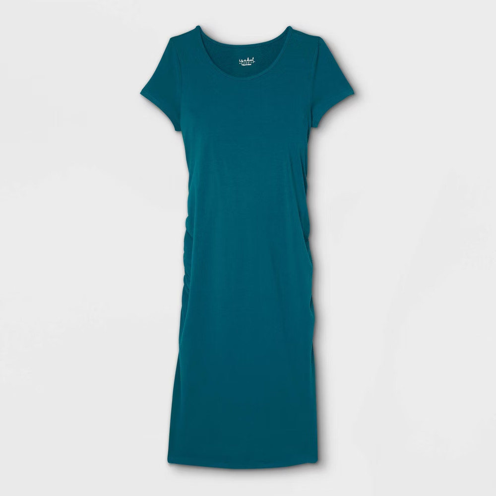 Short Sleeve T-Shirt Maternity Dress - Isabel Maternity by Ingrid & Isabel Teal M, Blue | Target