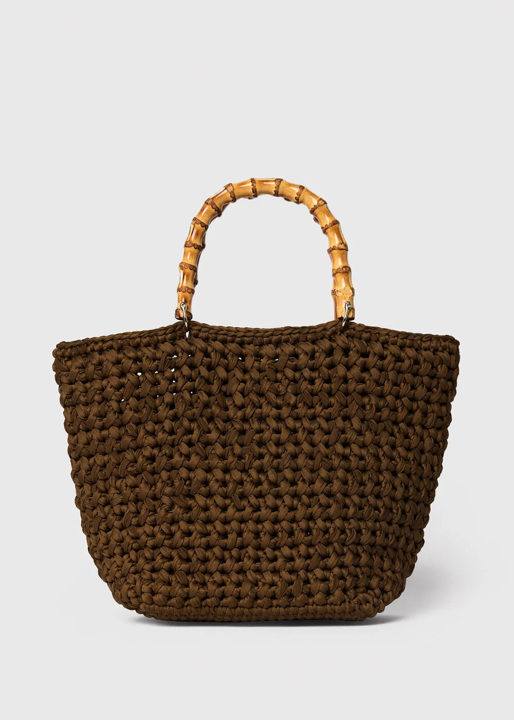 Khaki Bamboo Handle Crochet Bag | WHISTLES | Whistles UK | | Whistles