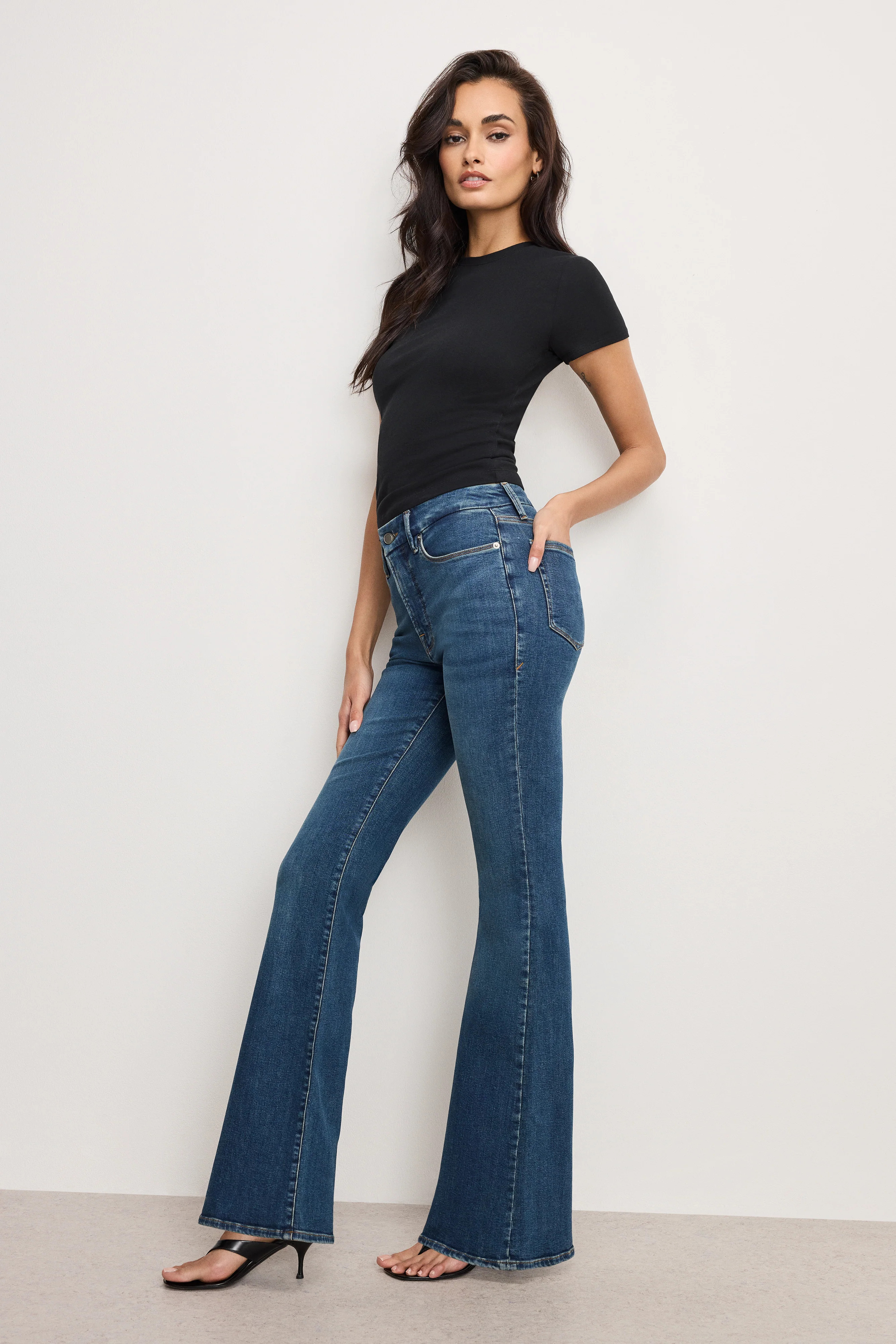 GOOD LEGS FLARE JEANS | BLUE004 - GOOD AMERICAN | Good American