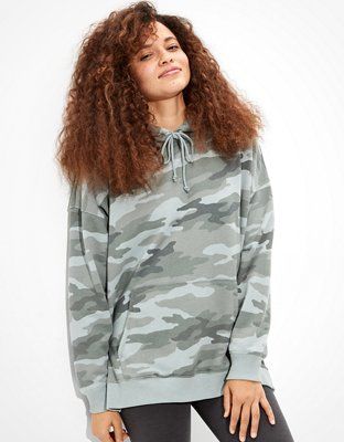 AE Fleece Oversized Side Slit Hoodie | American Eagle Outfitters (US & CA)