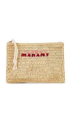 Isabel Marant Praia Pouch in Natural & Pink from Revolve.com | Revolve Clothing (Global)