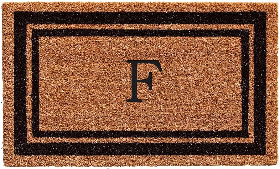 Calloway Mills 152962436F Black Border 24" x 36" Monogram Doormat, (Letter F) | Amazon (US)