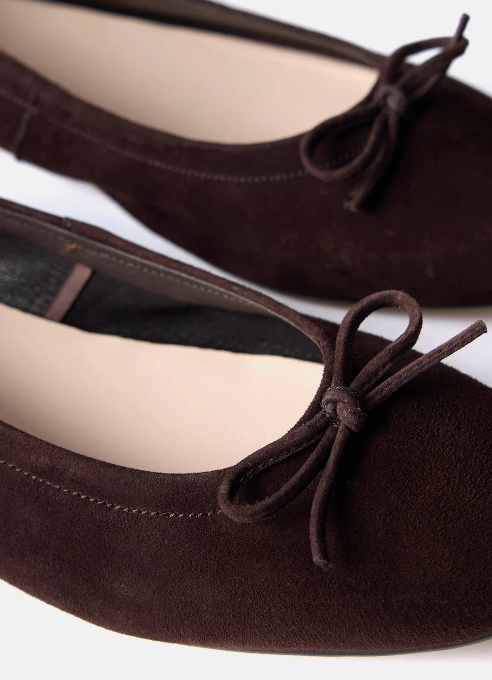 Carla Brown Suede Ballet Flats | Mint Velvet