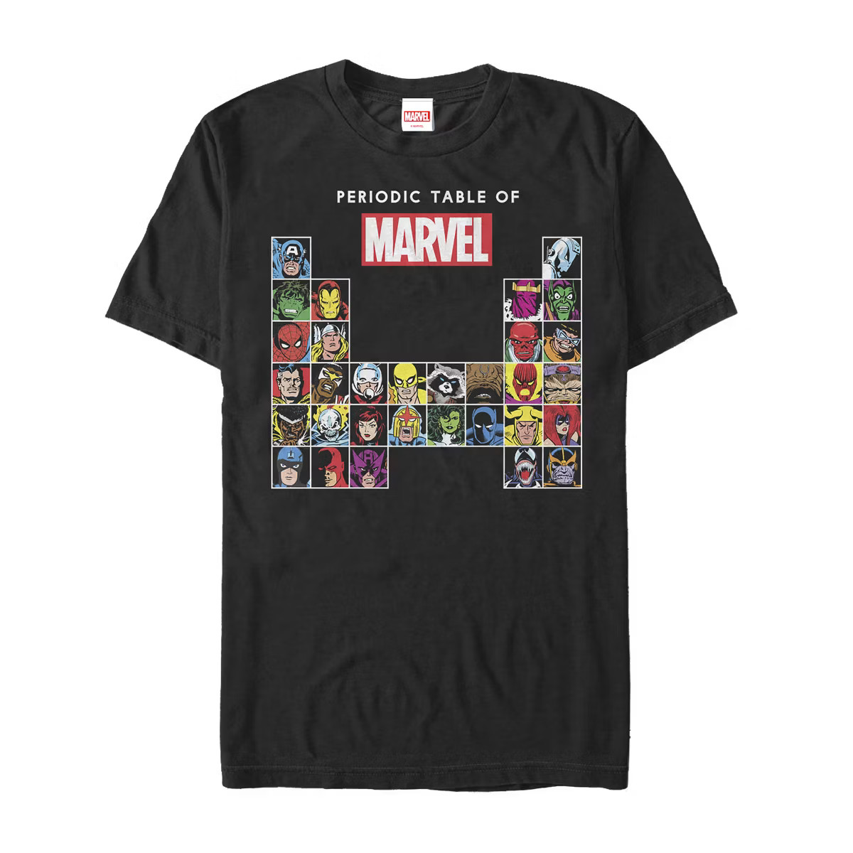 Men's Marvel Periodic Table of Heroes T-Shirt | Target