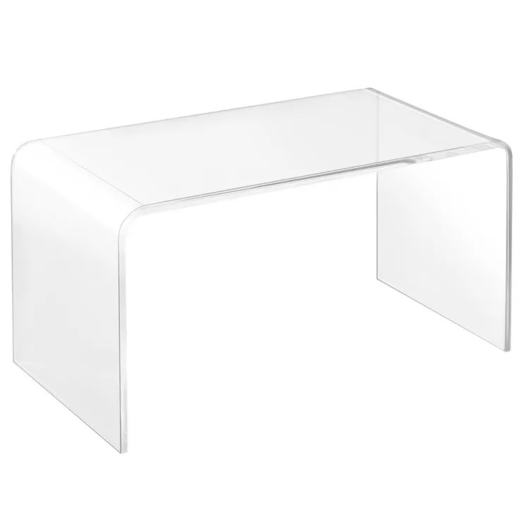 HOMCOM 32" Long Rectangle All Acrylic 15mm Thick Waterfall Coffee Table, Clear | Target