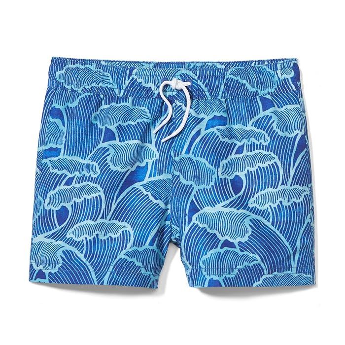 Janie and Jack Printed Swim Trunks (Toddler/Little Kids/Big Kids) (Blue) Boy's Swimwear | Zappos