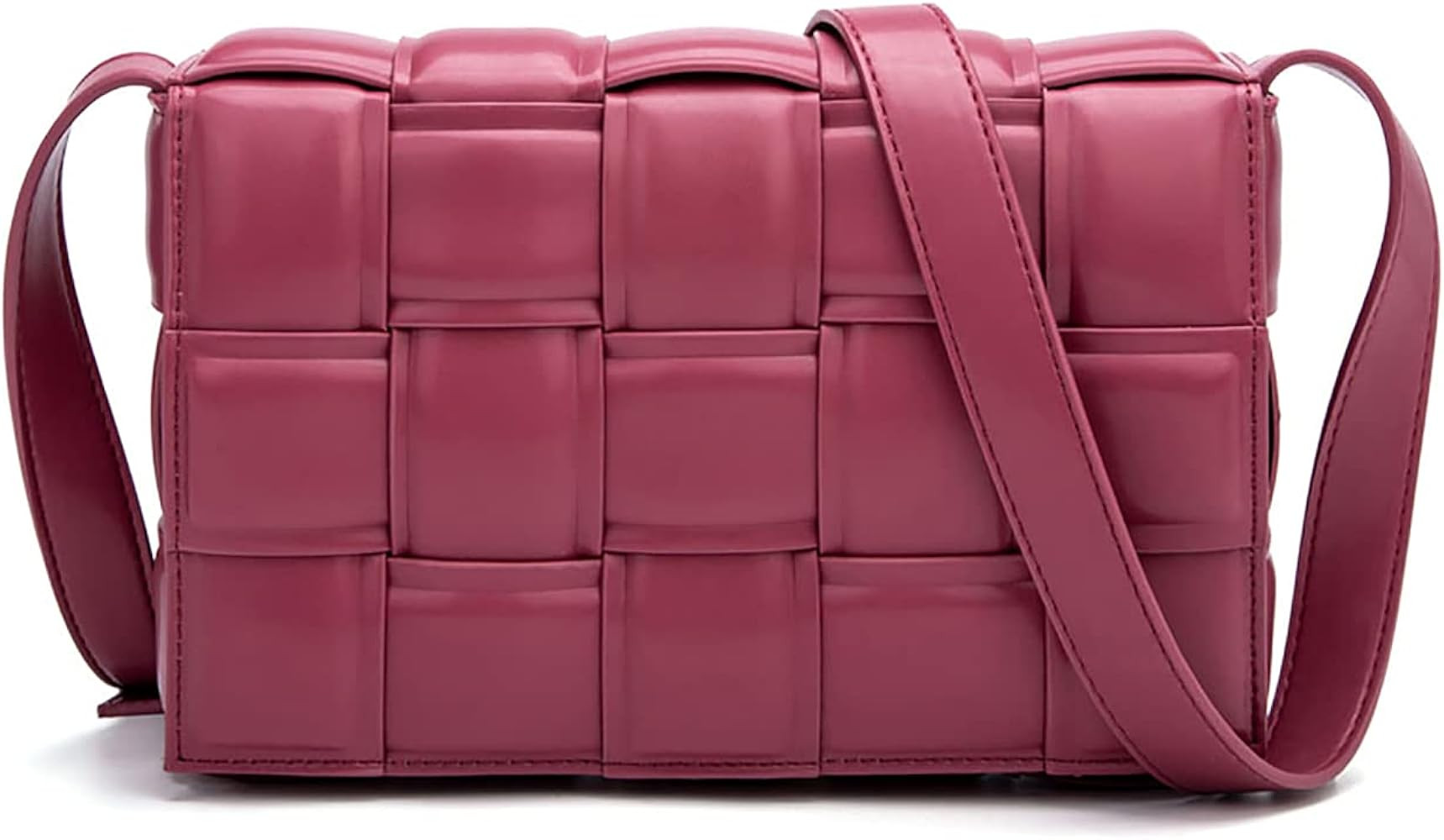 Woven Crossbody Handbag Purse for Women, Small Shoulder Messenger Bag Clutch Wallet Square Bag | Amazon (US)