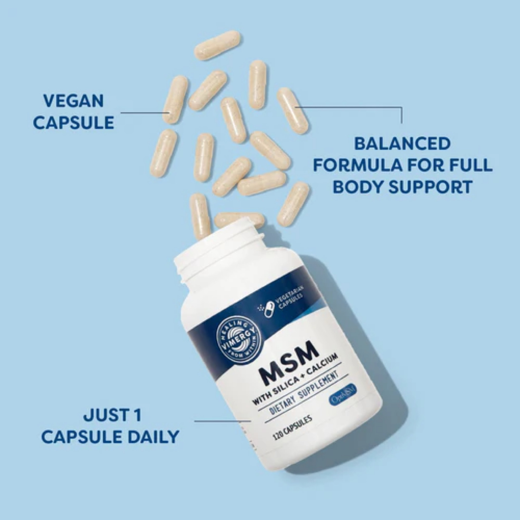 Vimergy MSM with Silica + Calcium Capsules, 120 Servings – Supports Bone Health – Promotes Hair & Nail Health – Non-GMO, Gluten-Free, Kosher, Soy-Free, Corn-Free, Vegan & Paleo Friendly #hair #nails #beauty #skin #collagen 

#LTKActive #LTKfindsunder100 #LTKfindsunder50