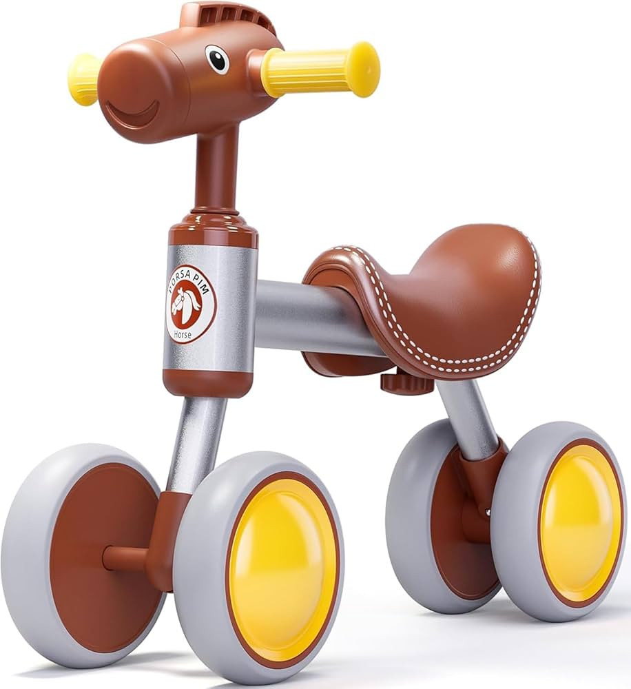 Baby Balance Bike for 1-2 Year Old Boy Girl, Balance Bike for 12-24 Months 4 Wheels Toddler Balan... | Amazon (US)