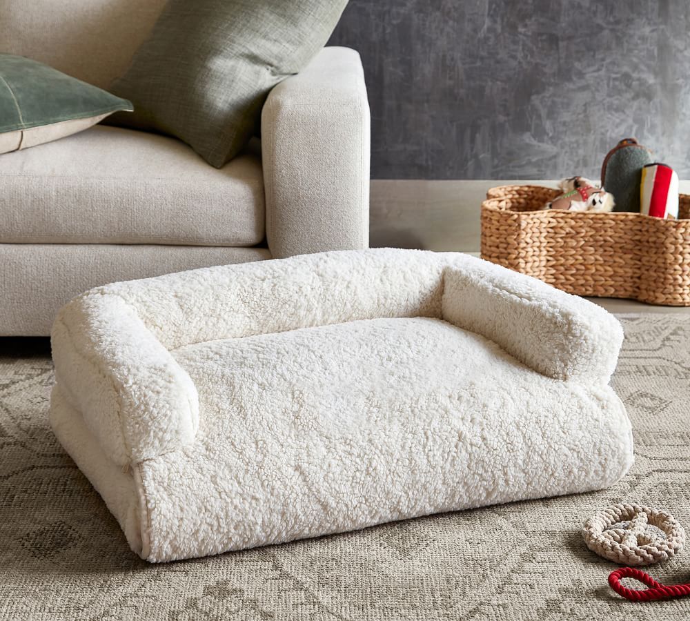 3-In-1 Pet Bed White Sherpa, Medium | Pottery Barn (US)