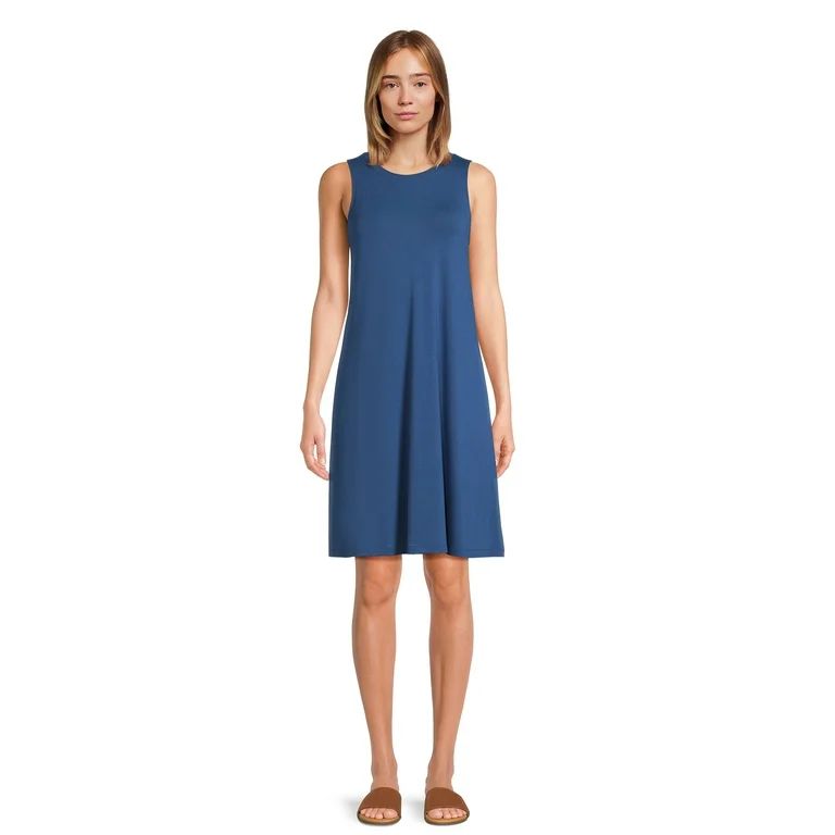 Time and Tru Women's Sleeveless Knit Swing Dress, Sizes XS-XXXL - Walmart.com | Walmart (US)