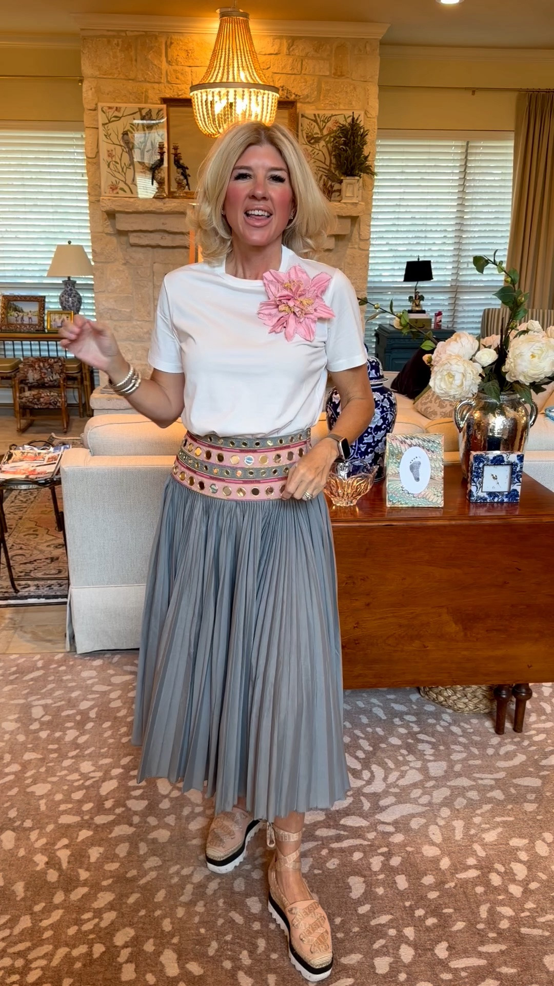 The flower, the embellishments…I love this new Tory Burch! You can definitely wear into fall too! Happy Monday and Happy Shopping!