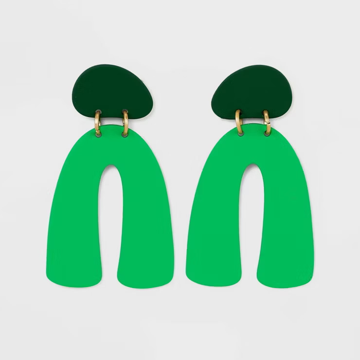 Abstract Arc Drop Earrings - Universal Thread™ | Target