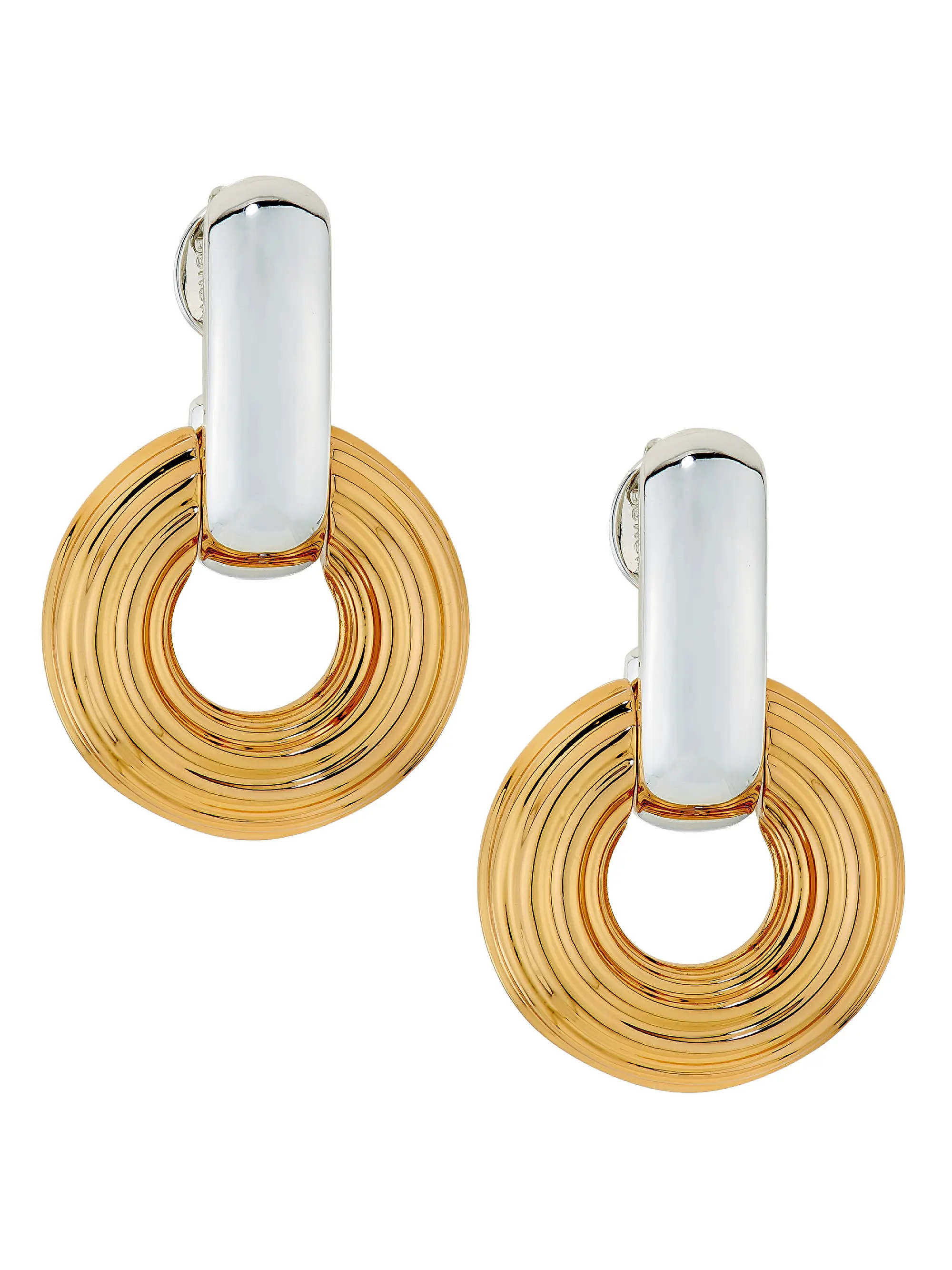 Two-Tone Doorknocker Earrings | Saks Fifth Avenue
