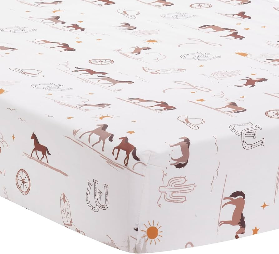 Lambs & Ivy Country Western Breathable 100% Cotton Fitted Crib/Toddler Sheet | Amazon (US)