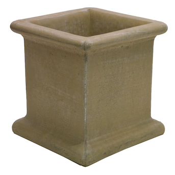 14-in x 14-in Desert Sand Concrete Planter with Drainage Holes | Lowe's