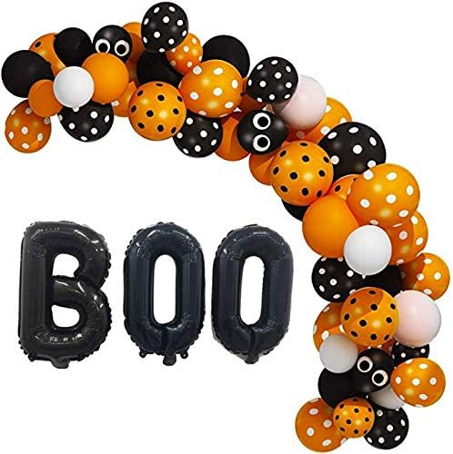 Halloween Party Balloons,Black Boo Aluminum Foil Banner Balloons for Halloween Party Decorations ... | Amazon (US)