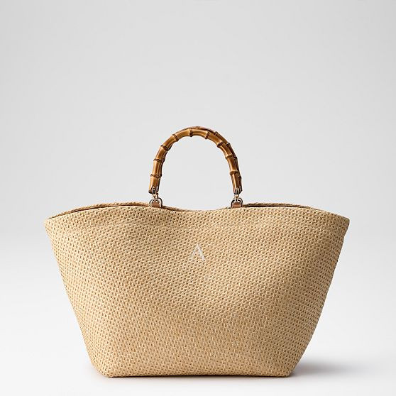 Waterproof Raffia Bamboo Tote | Mark and Graham