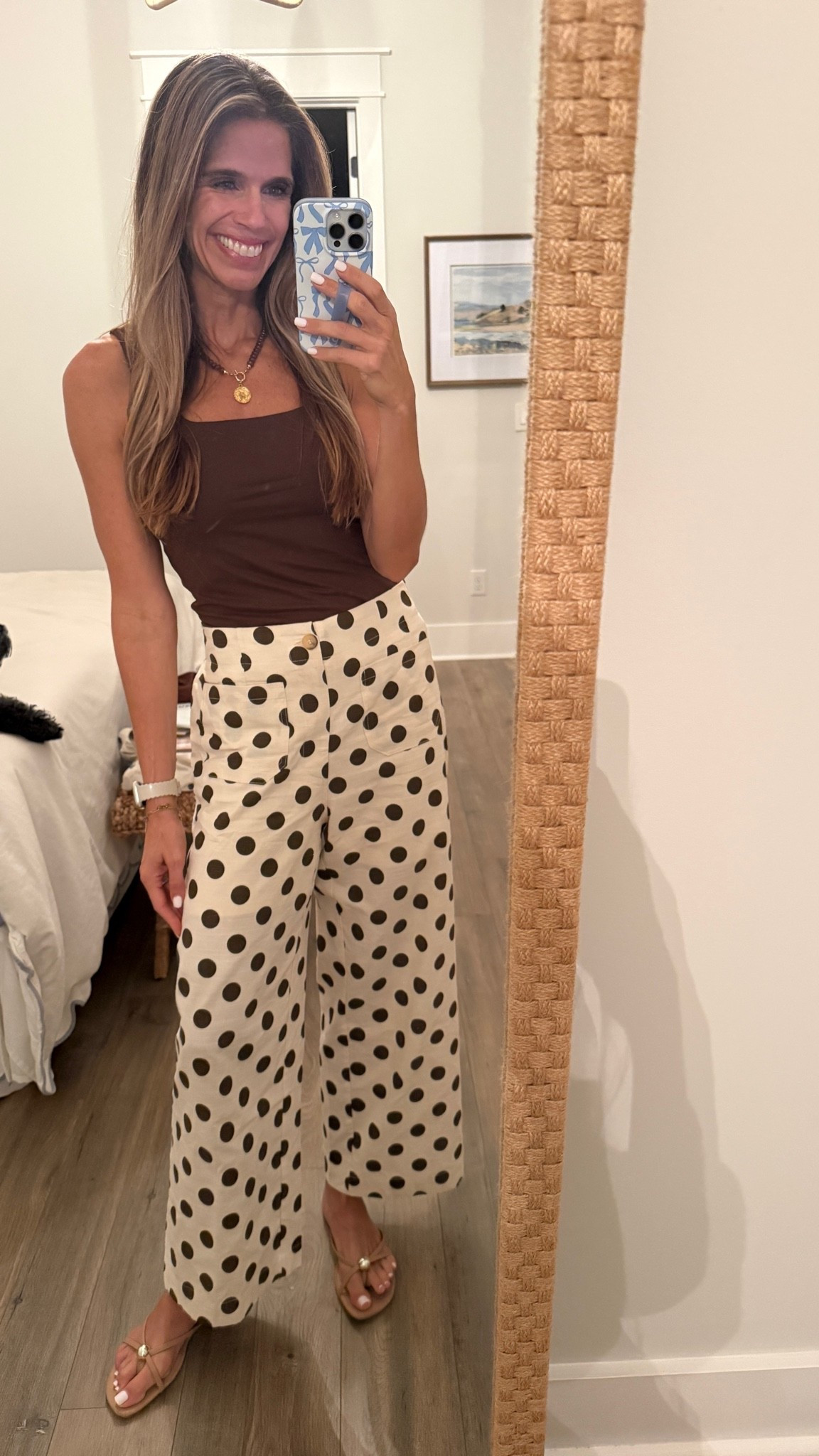 Vestique polka dot pants, lightweight and comfortable. Comes in a few colors. Paired it with An Amazon tank

#LTKootd #LTKSeasonal #LTKOver40