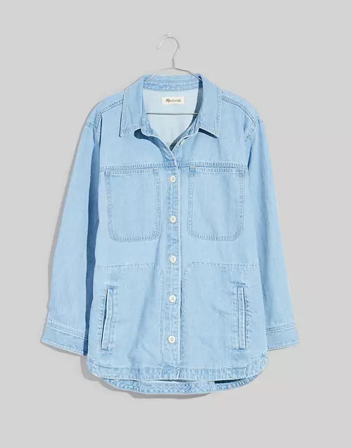 Denim Ames Oversized Shirt-Jacket in Corrigan Wash | Madewell